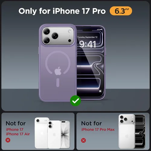 Vista 694 de Miracase - Funda magnética para iPhone 13 de 6.1 pulgadas (compatible con MagSafe) (con 2 protectores de pantalla), protección de grado militar