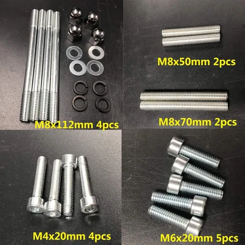 Vista 2 de Pernos del motor Studs,Juego de tornillos, motor de gas de 2 tiempos yd100/66cc/80cc, bicicleta motorizada a gas