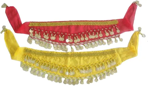 Vista 6 de Lucky staryuan 2Pieces Kid Sequins Belly Dance Hip Scarf Wrap Belt