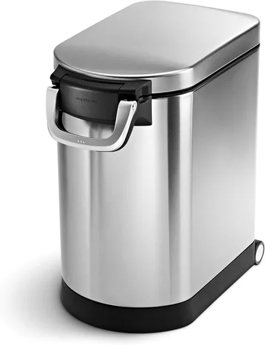 simplehuman Contenedor mediano de almacenamiento de alimentos para mascotas, 25 litros, 27 lb / 12.2 kg, para alimentos para perros, gatos y aves,