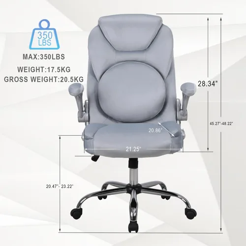 Vista 2 de Executive Office Chairs with Lumbar Support and Flip up Arms Ergonomic Managerial Executive Chair Velvet Desk Chair with Wheels for Home Office