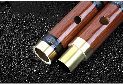 Vista 6 de LANDTOM Flauta Dizi Instrumento chino tradicional hecho a mano con membrana de bambú (llave C)