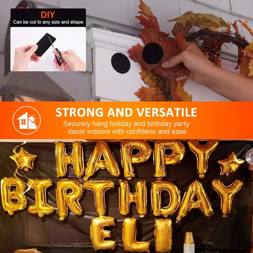 Vista 6 de Tiras de gancho y bucle con adhesivo, 2 x 4 pulgadas, 24 juegos de cinta adhesiva de gancho y bucle, tiras adhesivas resistentes, cinta adhesiva