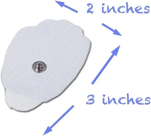 Vista 3 de TechCare Massager Tens Unit - Parches de repuesto reutilizables 20 (10 juegos) almohadillas adhesivas FDA 510 (k) Cleared