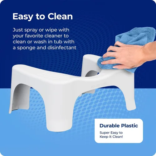 Vista 9 de Squatty Potty Simple Curve - Taburete de inodoro para baño, 7 pulgadas, color blanco