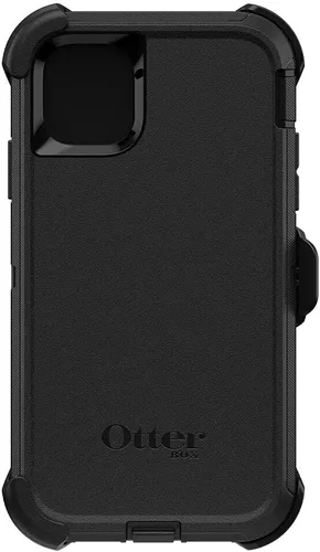 Vista 5 de OtterBox Defender Series - Funda para iPhone 11, color negro, resistente y duradera, con protección de puerto, incluye soporte para funda con clip