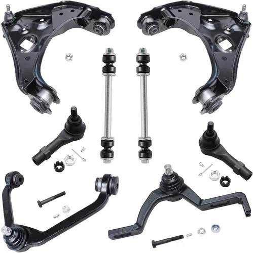 Vista 214 de Detroit Axle - Kit de brazos de control de extremo de 8 piezas para Toyota 2001-2003 Highlander 2002-2003 Camry Lexus ES300, 2 brazos de control