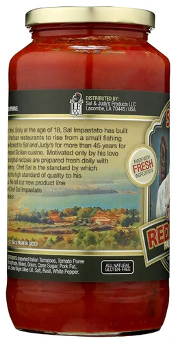 Vista 5 de Sal & Judy's Salsa de pasta siciliana en salsa roja de Nueva Orleans, 34 onzas