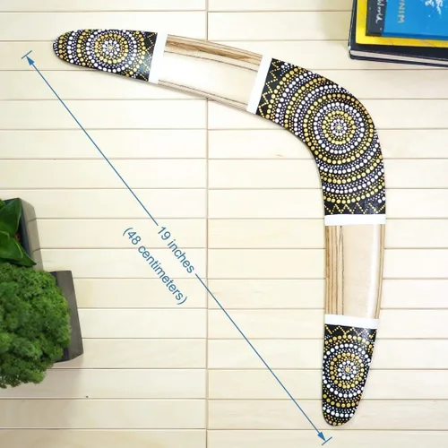 Vista 5 de Boomerang de madera hecho a mano "Silver Sun", boomerang personalizado, 100% devoluciones, boomerang real, regalo premium