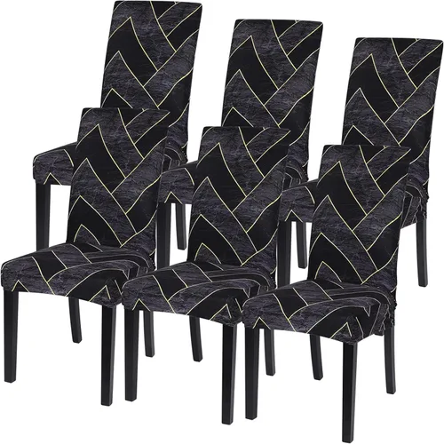 Vista 66 de SearchI Juego de 2 fundas elásticas para sillas Parsons de comedor, fundas elásticas con estampado de elastano, extraíbles, lavables, fundas