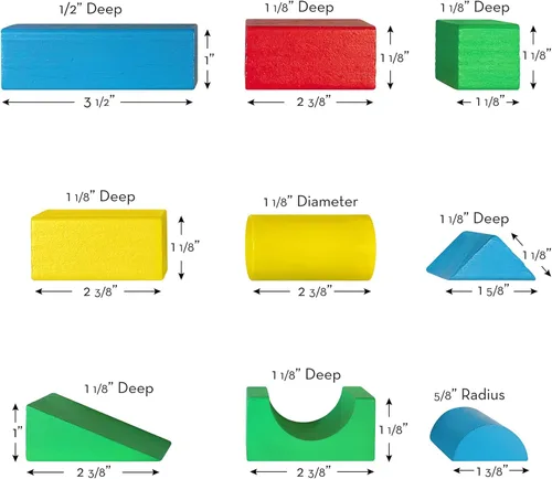 Vista 4 de Melissa & Doug - Juego de bloques de madera