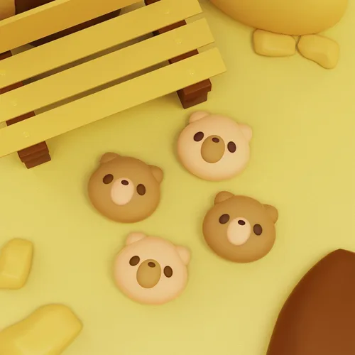 Vista 4 de PlayVital Tapas de palanca de mando para Nintendo Switch, tapas de palanca de pulgar para Switch Lite, cubierta analógica para Switch OLED Joycon