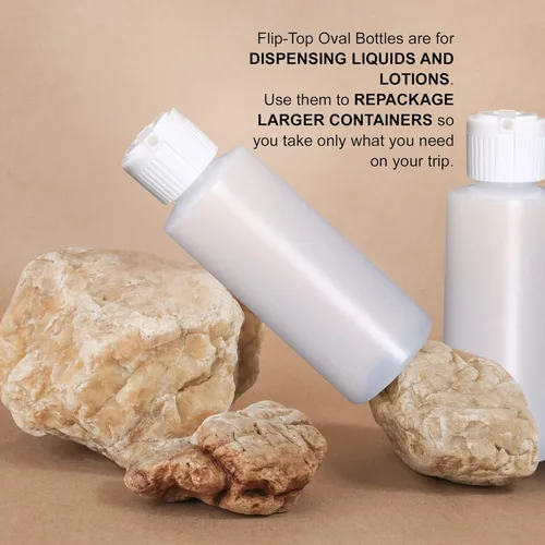 Vista 8 de Botellas cilíndricas de plástico con boquilla de vertido abatible, sin BPA y recipientes recargables, duraderas, a precio asequible, loción