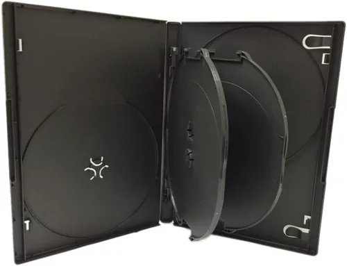 Vista 8 de Progo Funda premium para DVD de 6 discos de tamaño estándar de 0.551 in con funda transparente, solución de almacenamiento que ahorra espacio