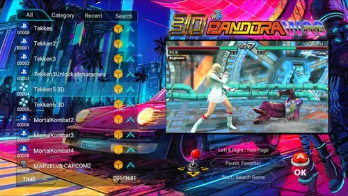 Vista 6 de Fvbade [36800 en 1] W88 PRO Pandora Arcade Box Consola de juegos Mini Arcade Box Retro Gaming Console Plug and Play, 0.08 oz Controladores