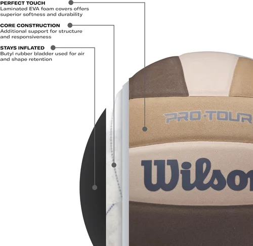 Vista 4 de WILSON Pro Tour Voleibol - Tamaño oficial, Marrón/Bronceado/Beige