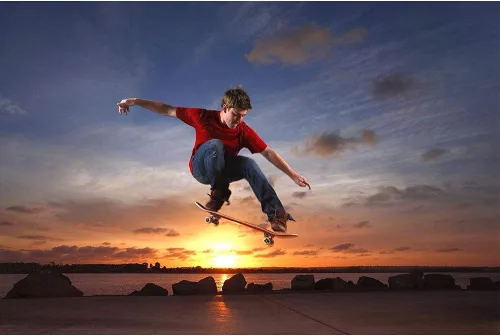 Vista 5 de ANNEE 31x8 Inch Pro Skateboard Complete,7 Layer Canadian Maple Wood Double Kick Concave Skate Boards, Tricks Skateboards for