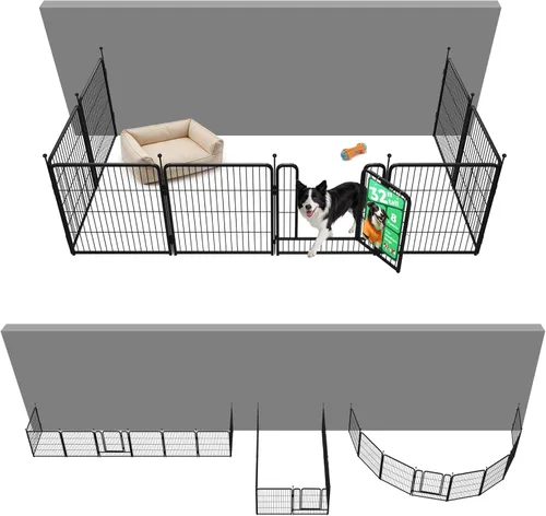 Vista 23 de FXW Rollick - Corralito para perros para patio, campamento con casa rodante, patentado, 24 pulgadas, 2 paneles