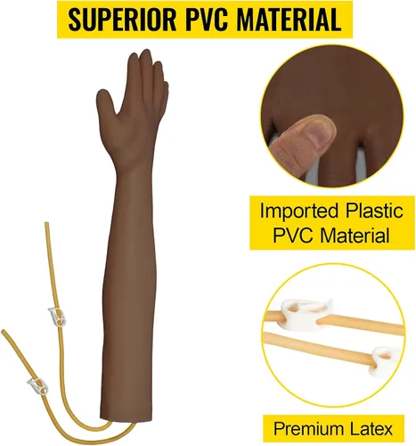 Vista 2 de VEVOR Kit de práctica IV Kit de práctica de flebotomía con piel oscura, kit de práctica de venipuntura, kit de aprendizaje de habilidades