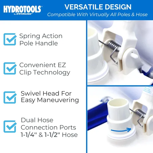 Vista 5 de Cabezal aspirador Swimline 8150 Flex pesado, azul