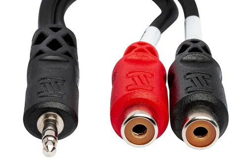 Vista 2 de Hosa YRA-154 0.138 in TRS a doble RCAF Cable de ruptura estéreo