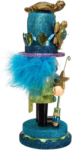 Vista 3 de Kurt Adler Cascanueces de Hollywood con sombrero de tortuga marina, 11 pulgadas
