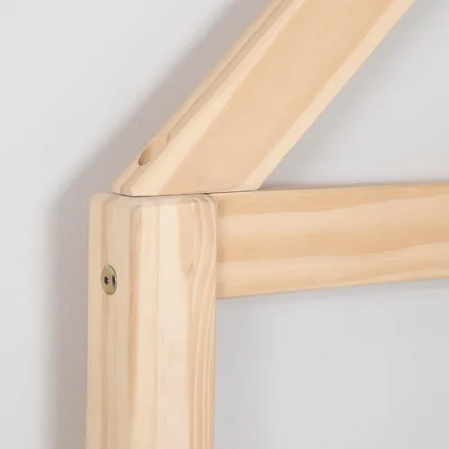 Vista 30 de South Shore Sweedi - Cama con cabecera de marco de casa, tamaño individual, color blanco puro