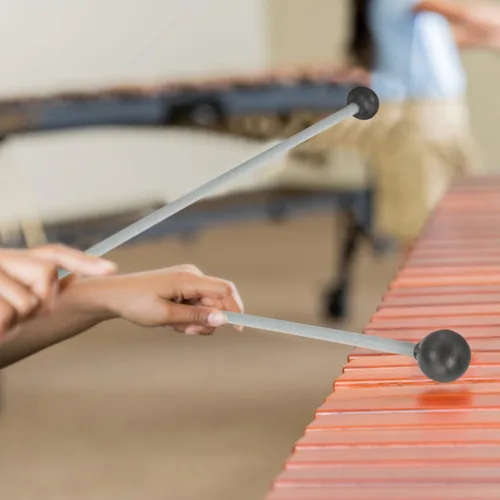 Vista 8 de Mikinona 2pcs Marimba Mallets with Soft Head Portable Double-headed Percussion Instrument Drumsticks for Xylophone Tongue Drum Bells More