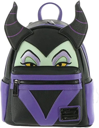 Loungefly Disney Maléfica - Bolso de hombro de piel sintética para mujer doble correa Multi