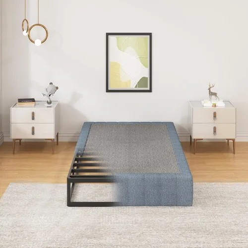 Vista 15 de SHLAND Box Spring Twin – Muelles de caja de metal resistentes de perfil bajo de 3 pulgadas para cama individual, base de colchón, fácil montaje