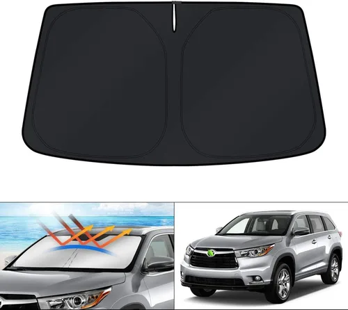 Vista 111 de KUST Parasol para parabrisas para Honda Pilot SUV 2009-2015, accesorios para ventana, protector de parasol plegable, bloquea los rayos UV y mantiene