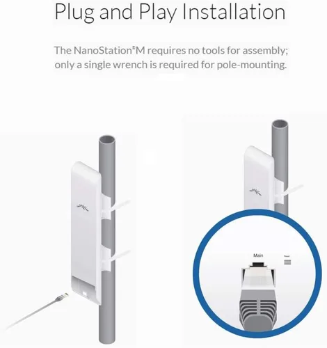 Vista 4 de Ubiquiti NSM5 Paquete de 2 NanoStation M5 5GHz airMAX CPE 150+Mbps 15+km
