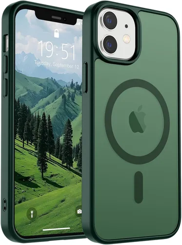 Vista 179 de SUPFINE - Funda magnética para iPhone 14 Pro Max (compatible con MagSafe), (protección contra caídas de grado militar de 10 pies), delgada, Negro