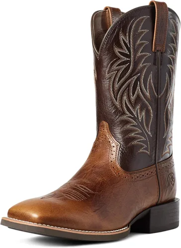 Ariat Botas vaqueras deportivas con punta cuadrada ancha para hombre, multicolorfantasía (Muddy River Suede), 7