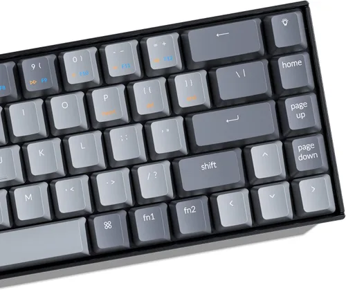 Vista 2 de Keychron Teclado mecánico inalámbrico K6 65 compacto de 68 teclas para Mac retroiluminación blanca intercambiable en caliente Bluetooth multitarea