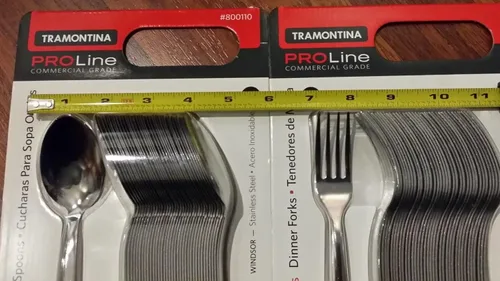 Vista 4 de Tramontina Pro Line 36 Dinner Forks Commercial Grade Stainless Steel + 36 Tramontina Pro Line Soup Spoons