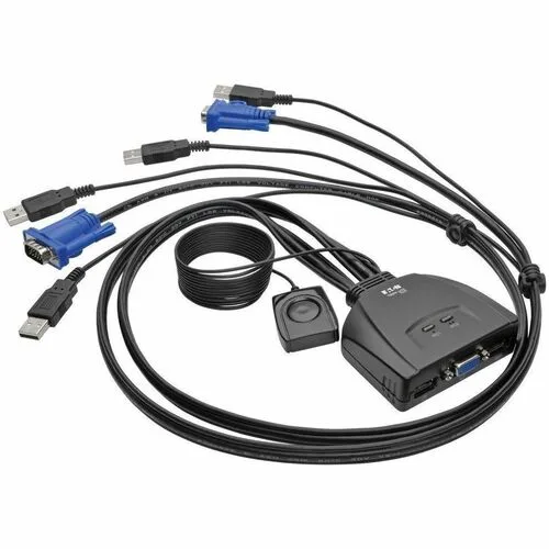 Cable KVM USB / VGA de 2 Puertos con cab