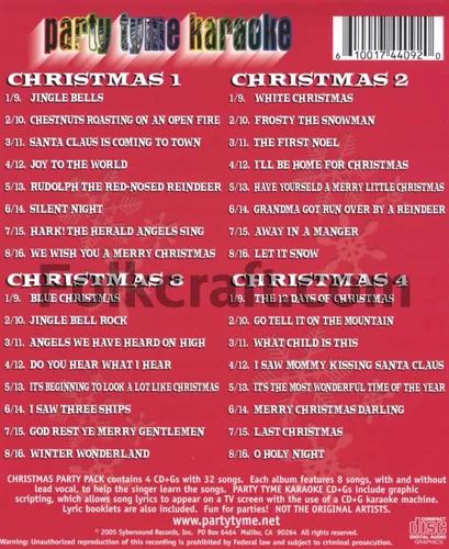 Vista 2 de Party Tyme Christmas Party Pack 32+32-song Party Pack