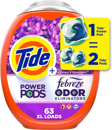 Vista 13 de Tide Power Pods - Cápsulas de detergente para ropa deportiva, 25 unidades, avanzado para sudor + combatiente de manchas