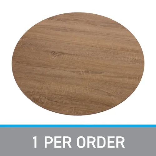 Vista 7 de SSWBasics Decoración de madera de roble caramelo para estantes redondos de ropa, se adapta a estantes redondos de 36 pulgadas, solo cubrecolchón