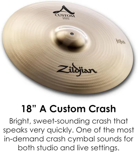 Vista 5 de Avedis Zildjian Company Set de la Serie A - Hats de 14", Crash de 16", Med Ride de 20", Crash de 18