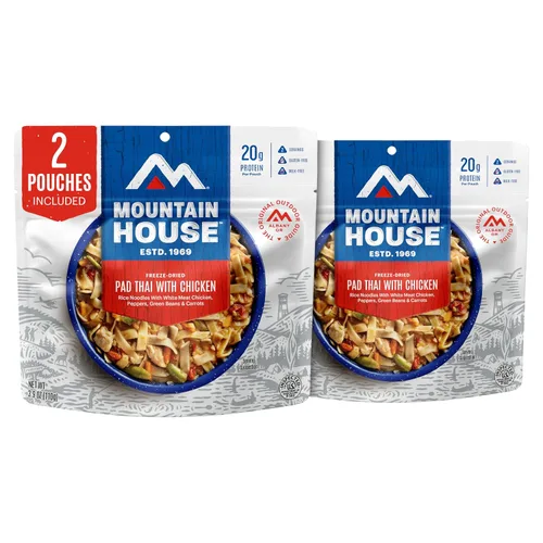 Vista 10 de Mountain House Pasta Primavera Comida liofilizada para mochileros y camping Vegetariana 2 porciones