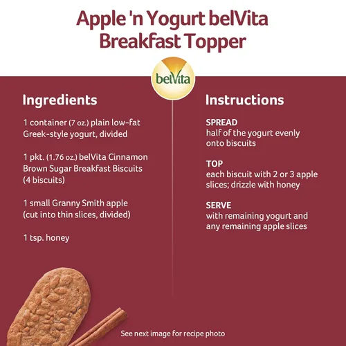 Vista 12 de belVita Galletas de desayuno de canela y azúcar morena, 8 paquetes (4 galletas por paquete)