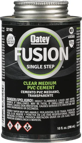 Vista 10 de Oatey 321935 Fusion One Step Cemento de cuerpo medio, 4 oz, PVC transparente