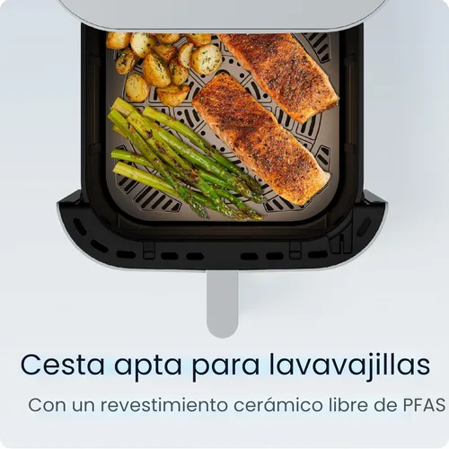 Vista 8 de Chefman Crispinator - Freidora de aire 6 en 1 con capacidad de 8 cuartos de galón, temperatura máxima de 450 °F con tecnología TurboFry Pro