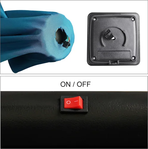 Vista 44 de Blissun Sombrilla solar de 9 pies, sombrilla de patio con 32 luces LED, sombrilla de mercado de mesa, sombrilla al aire libre para jardín, terraza