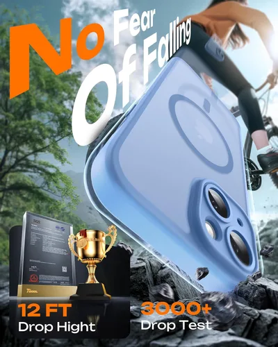 Vista 1254 de TOCOL Funda para iPhone 11, compatible con Magsafe, protección completa de cámara, imanes integrados, protección contra caídas, funda translúcida