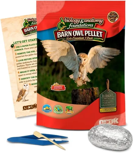 NW Barn - Kit de disección de excrementos de búho (incluye instrumental e ilustraciones educativas)