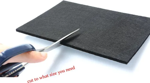 Vista 3 de Hojas de fieltro resistentes de 6" x 8" x 1/5" de grosor - 8 hojas (negro)