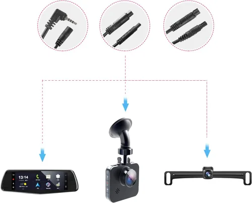 Vista 6 de Pixelman Cable de extensión de cámara de respaldo macho a hembra de 0.098 pulgadas, cable de extensión de cámara de visión trasera de 6.5 pies